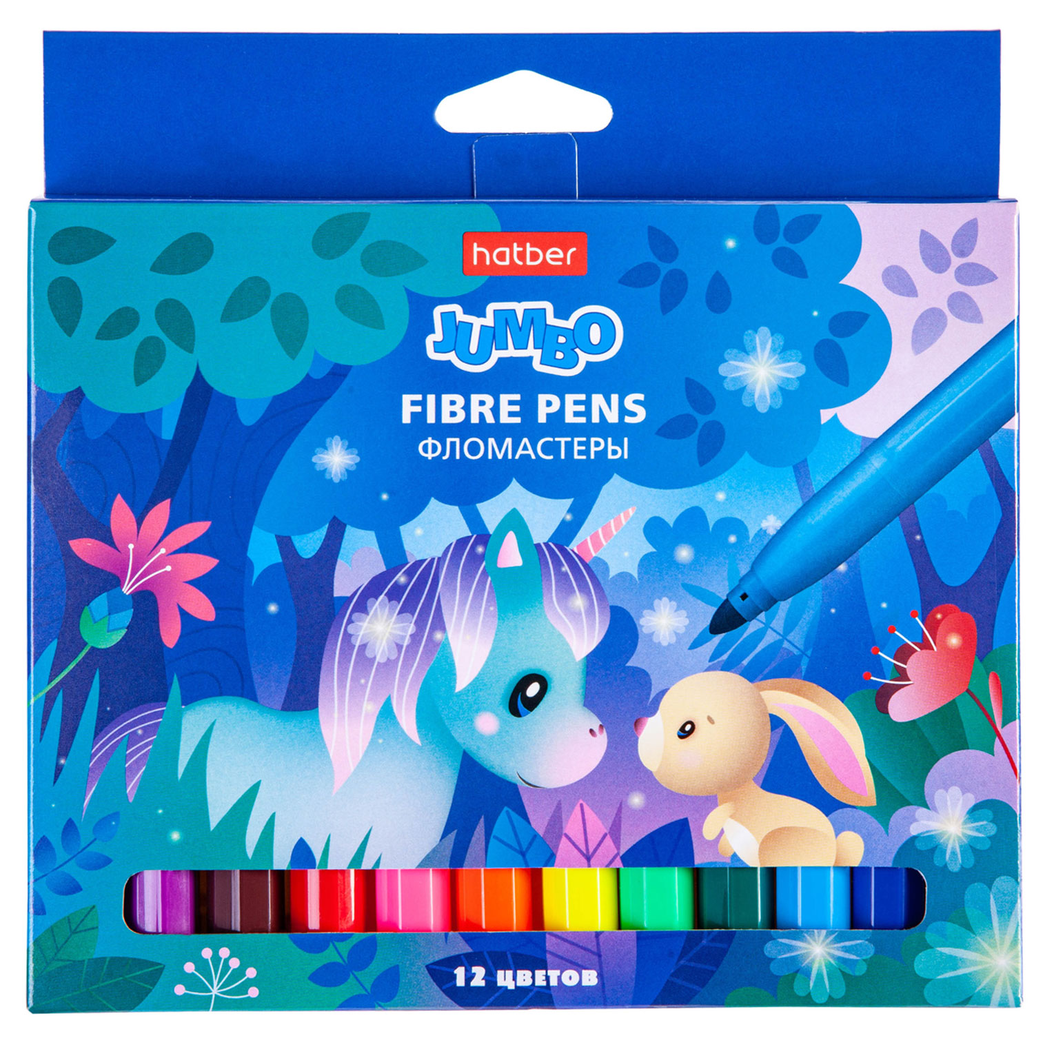 

Фломастеры Хатбер Jumbo, 12 цветов