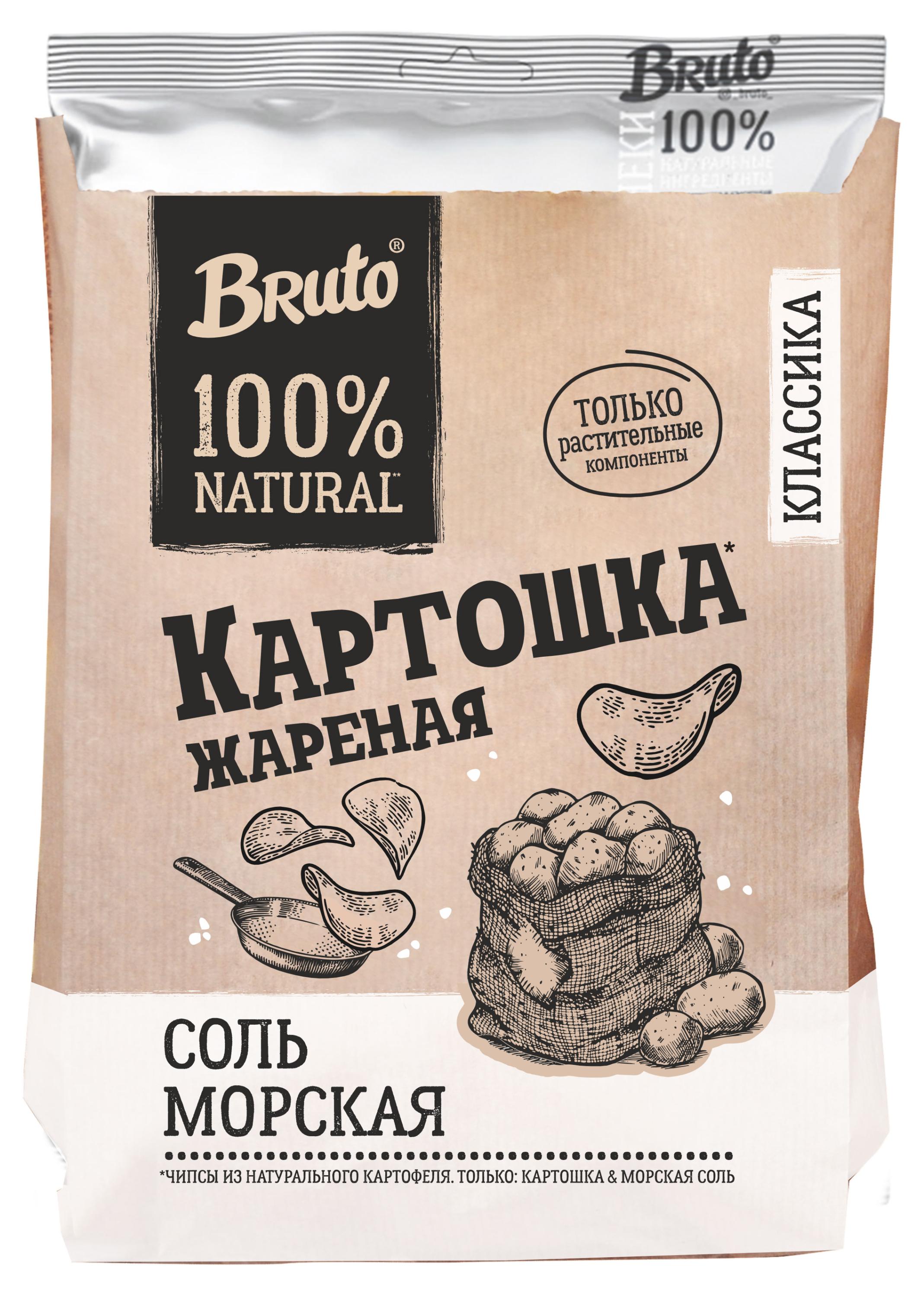 

Чипсы Bruto из натурального картофеля масло соль, 60 г