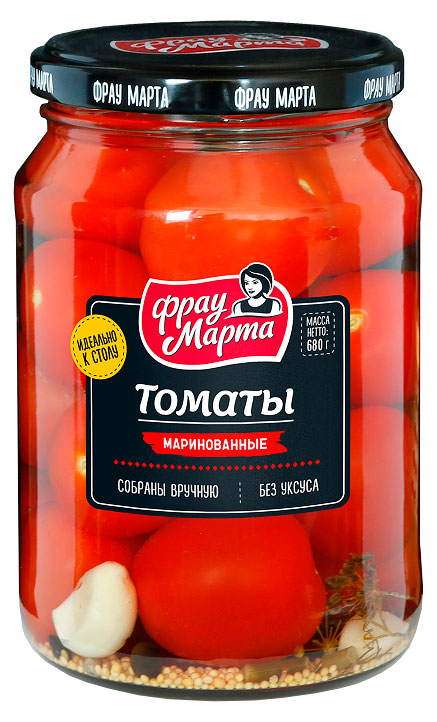 

Томаты Фрау Марта маринованные, 680 г