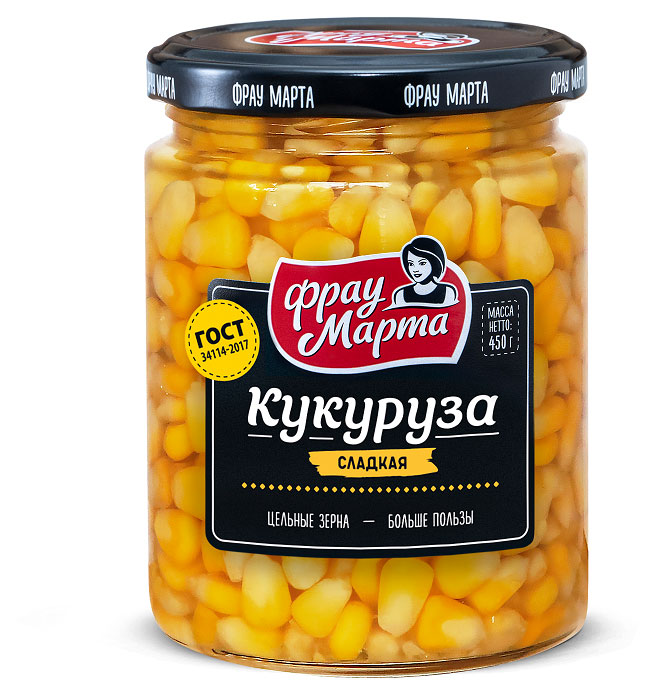 

Кукуруза сладкая Фрау Марта, 450 г