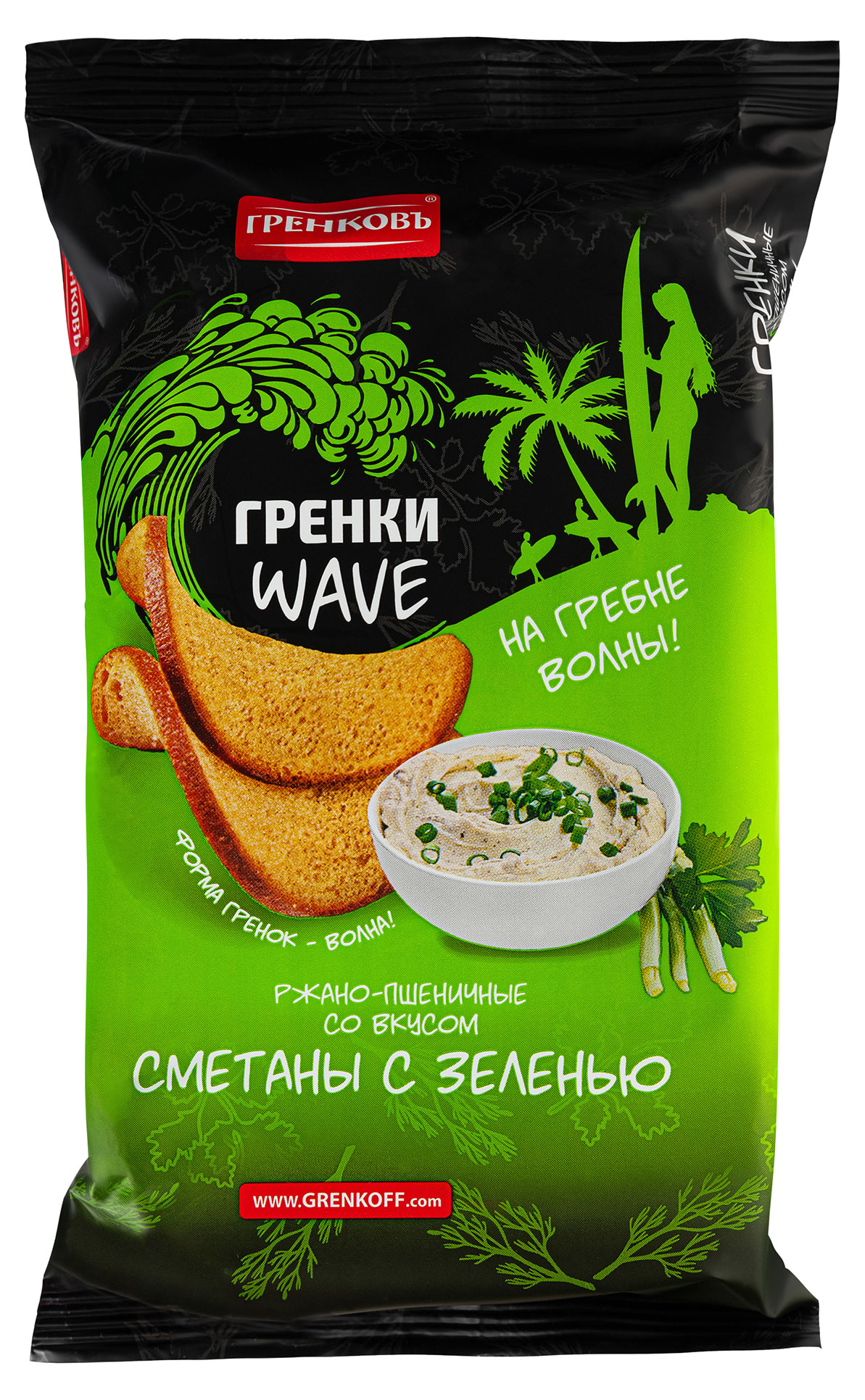 

Гренки Гренковъ Wave сметана-зелень, 75 г
