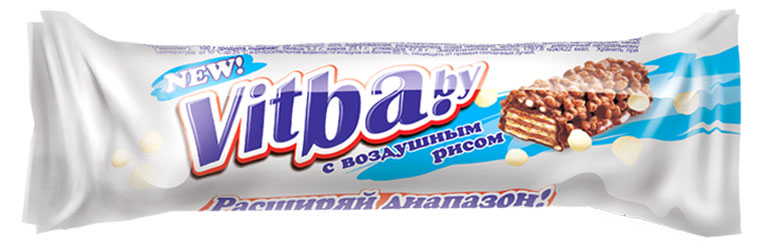 

Вафельный батончик Vitba.by с воздушным рисом в молочной глазури, 38 г