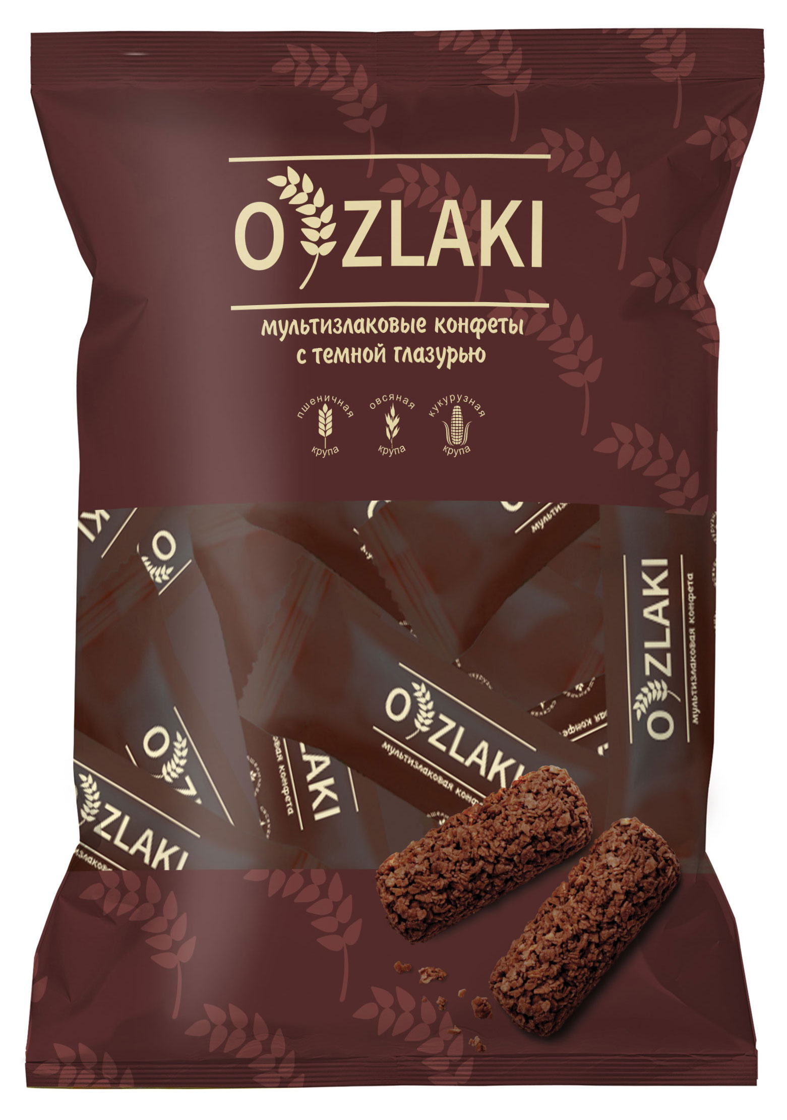 

Конфеты мультизлаковые Ozlaki с темной глазури, 175 г