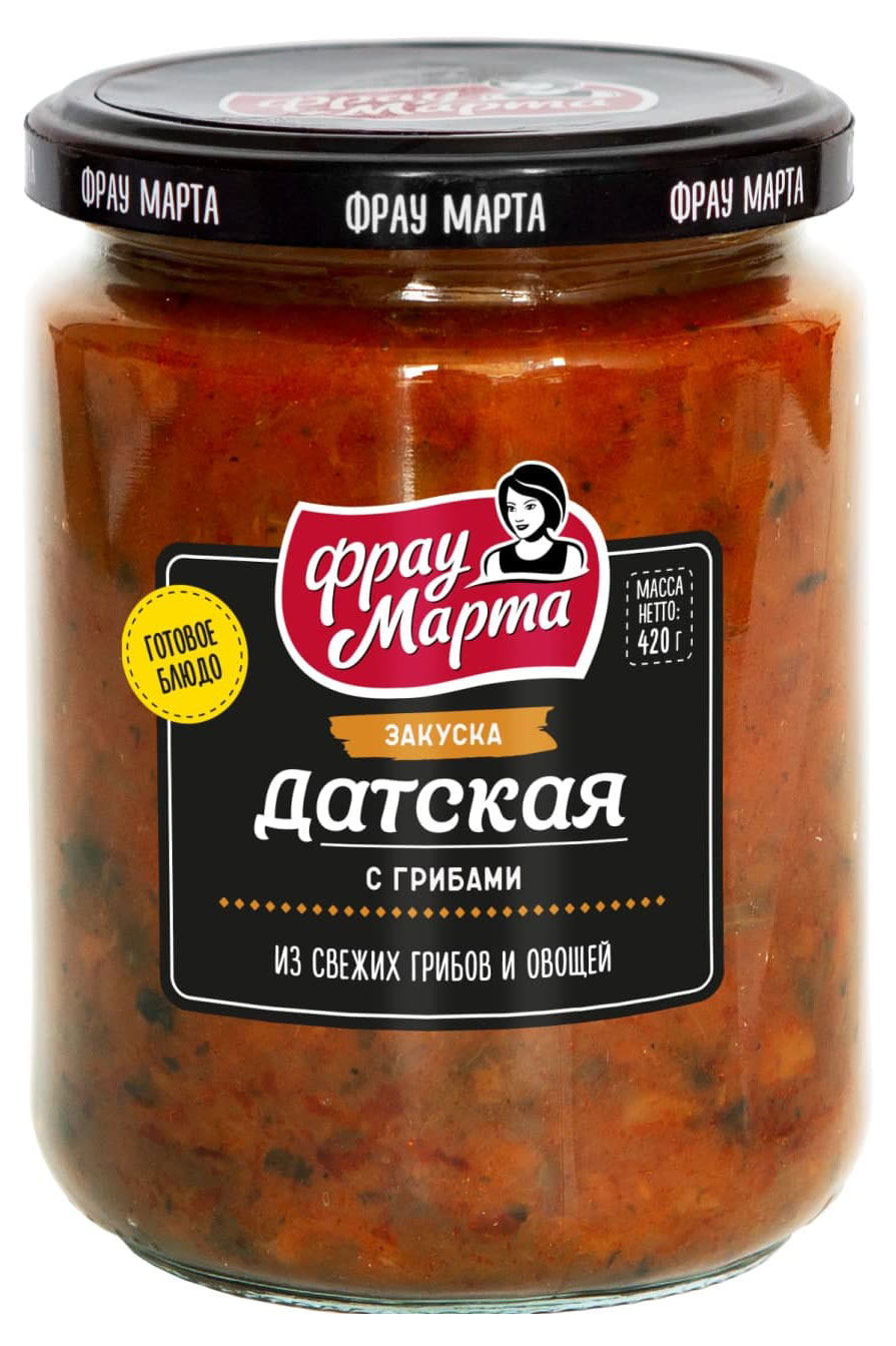 

Закуска Фрау Марта Датская с грибами, 420 г