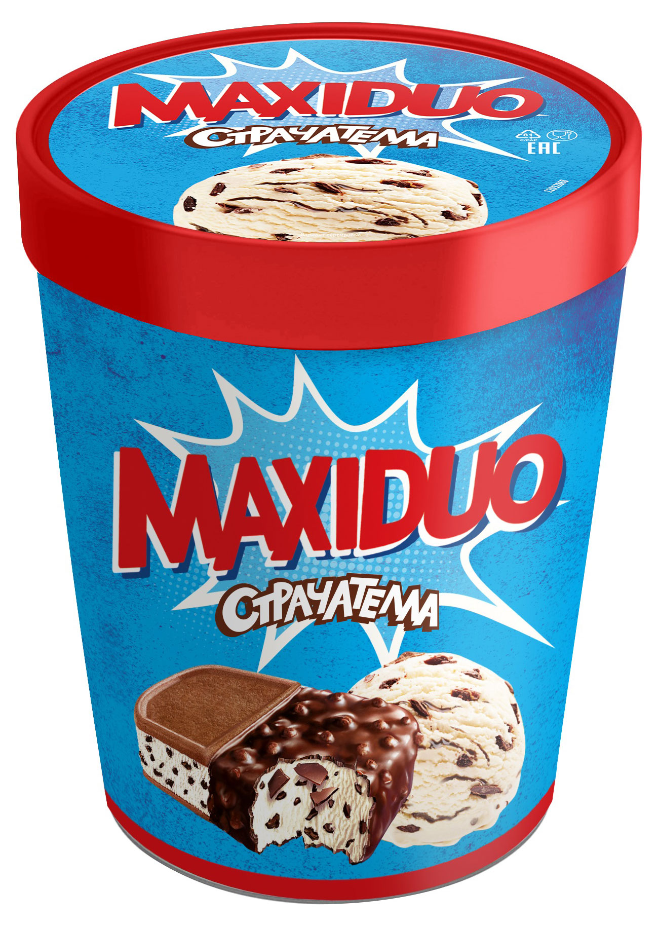 

Мороженое молочное Maxiduo Страчателла, 282 г