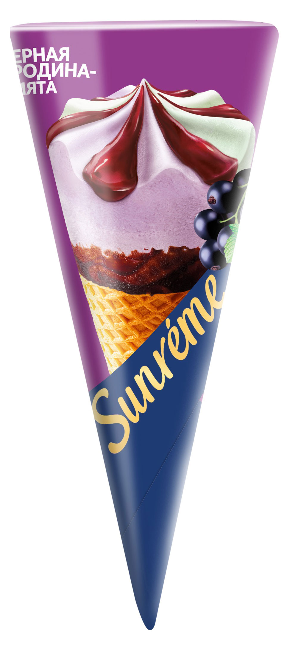 

Мороженое молочное Sunreme черная смородина и мята, 78 г