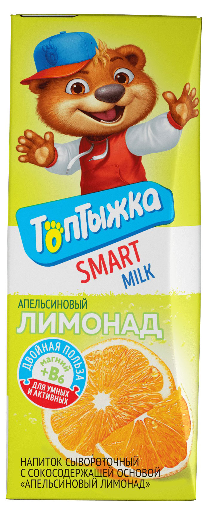 

Напиток сывороточный Топтыжка Апельсиновый лимонад, 200 мл