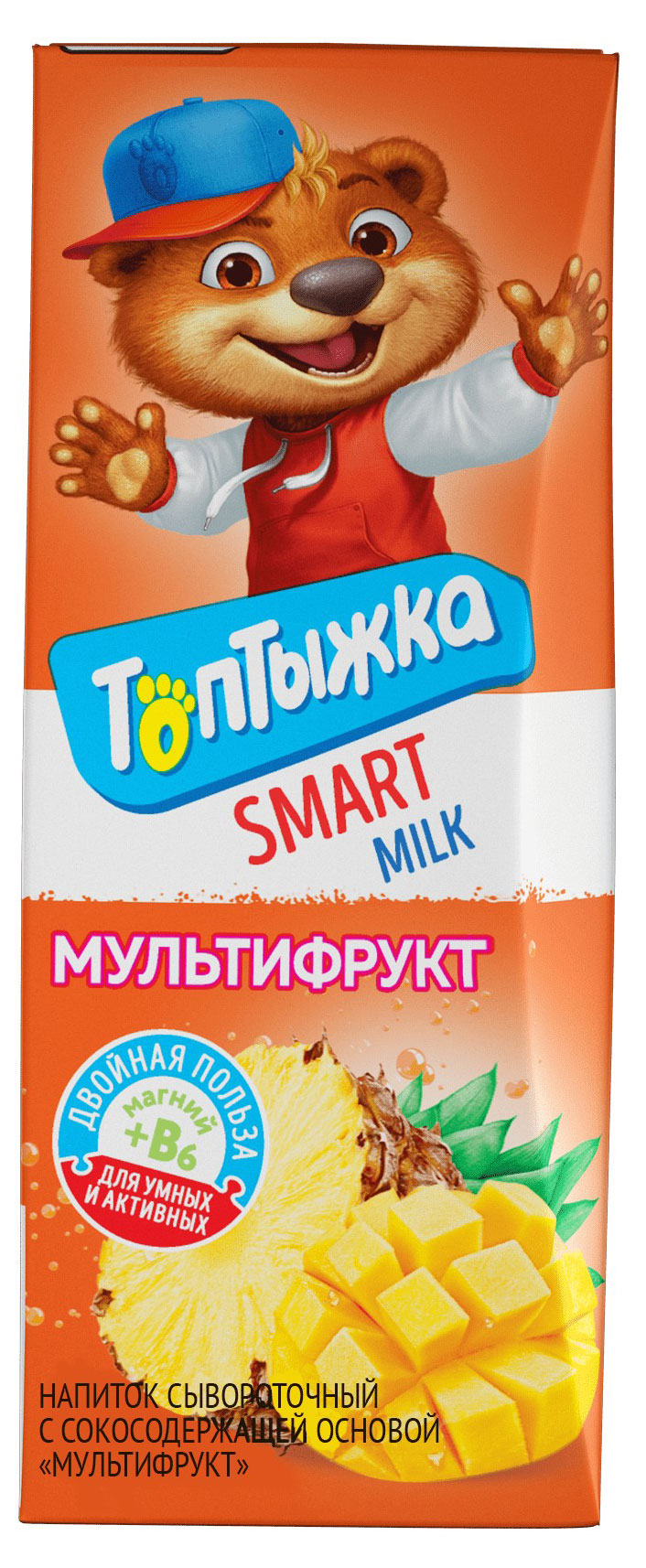 

Напиток сывороточный Топтыжка Мультифрукт, 200 мл