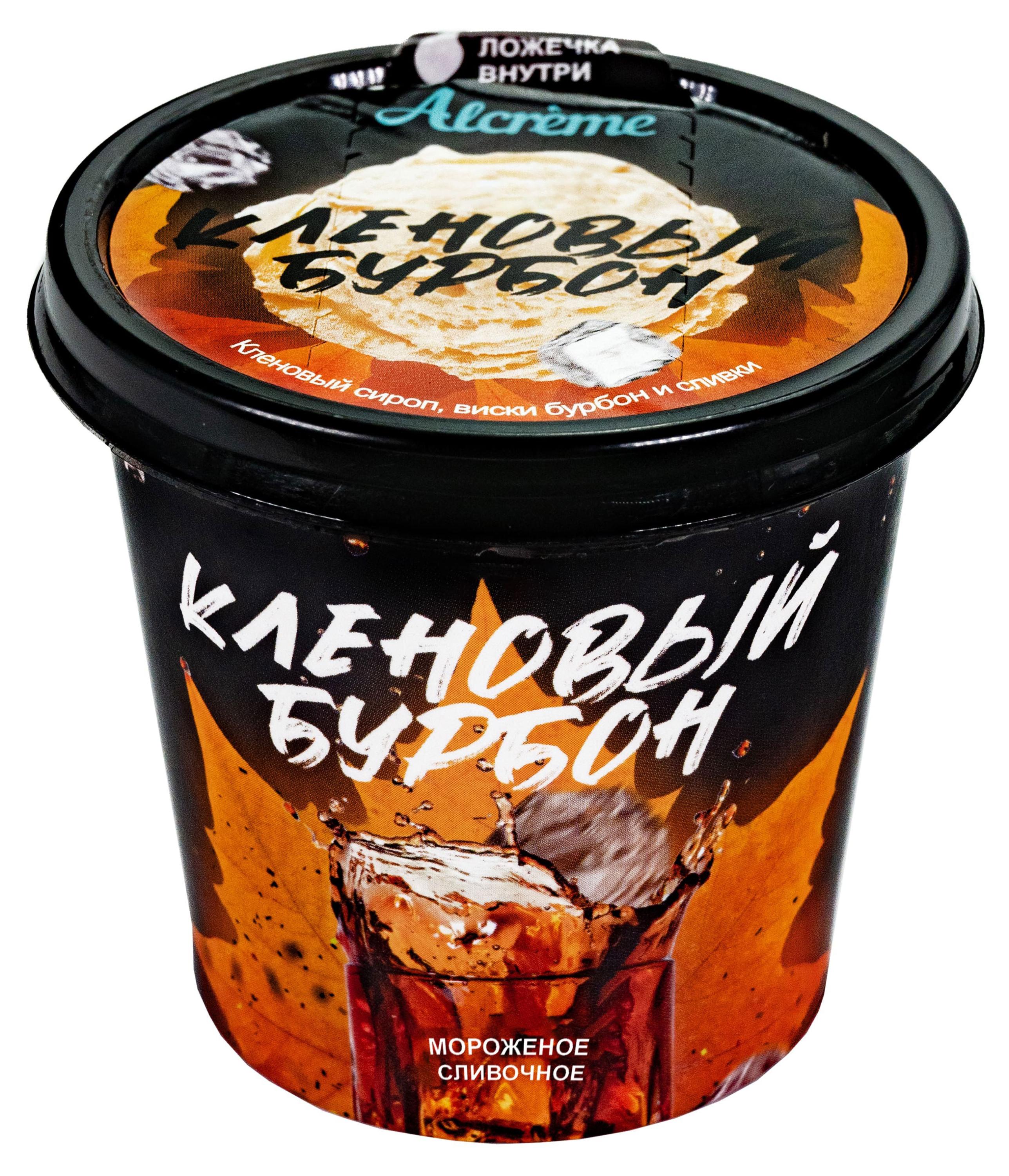 

Мороженое алкогольное сливочное Alcreme Кленовый бурбон с кленовым сиропом и виски 0,5% БЗМЖ, 150 мл