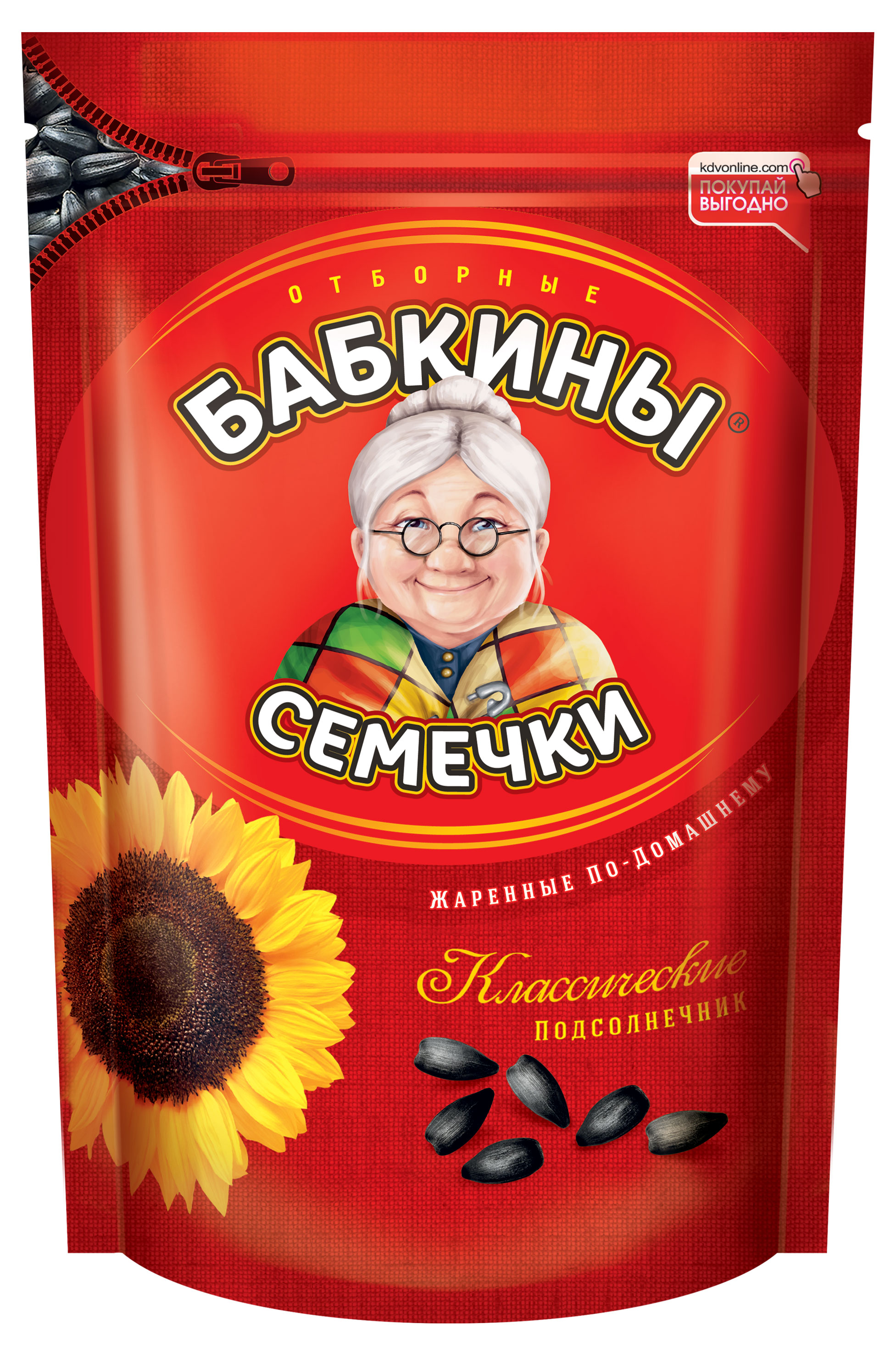 

Семечки подсолнечные Бабкины семечки жареные, 300 г