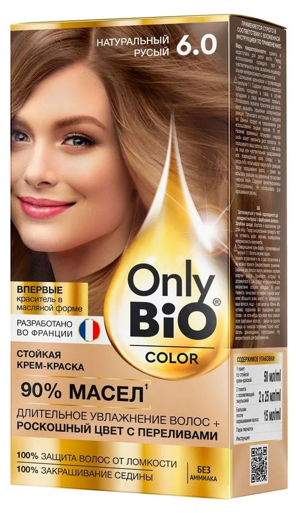 

Крем-краска для волос Фитокосметик Only Bio Color Тон 6.0 Натуральный русый, 115 мл
