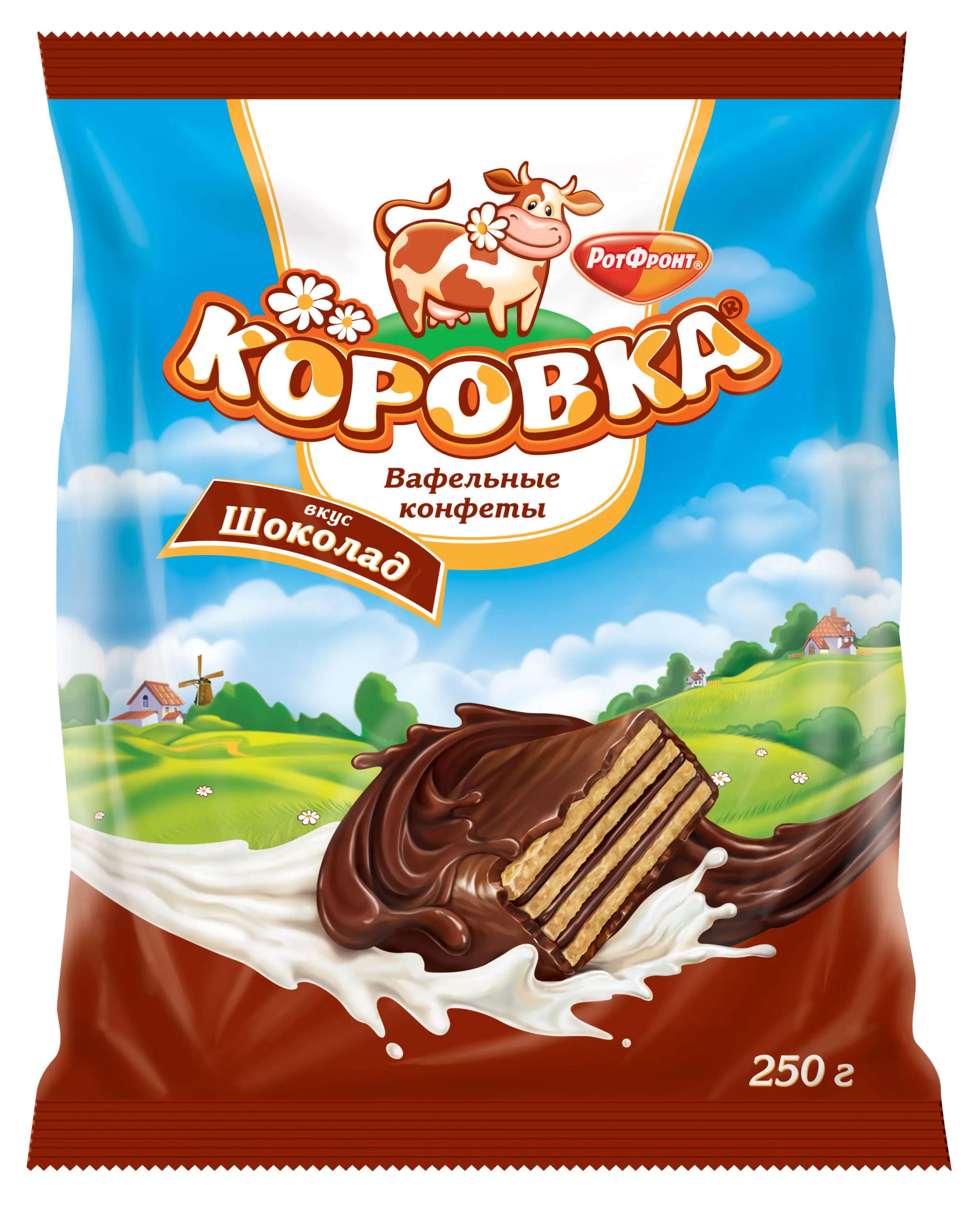 

Конфеты Коровка шоколадные вафельные, 250 г