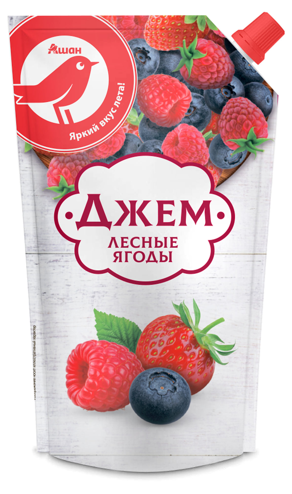 

Джем АШАН Красная птица Лесные ягоды, 270 г