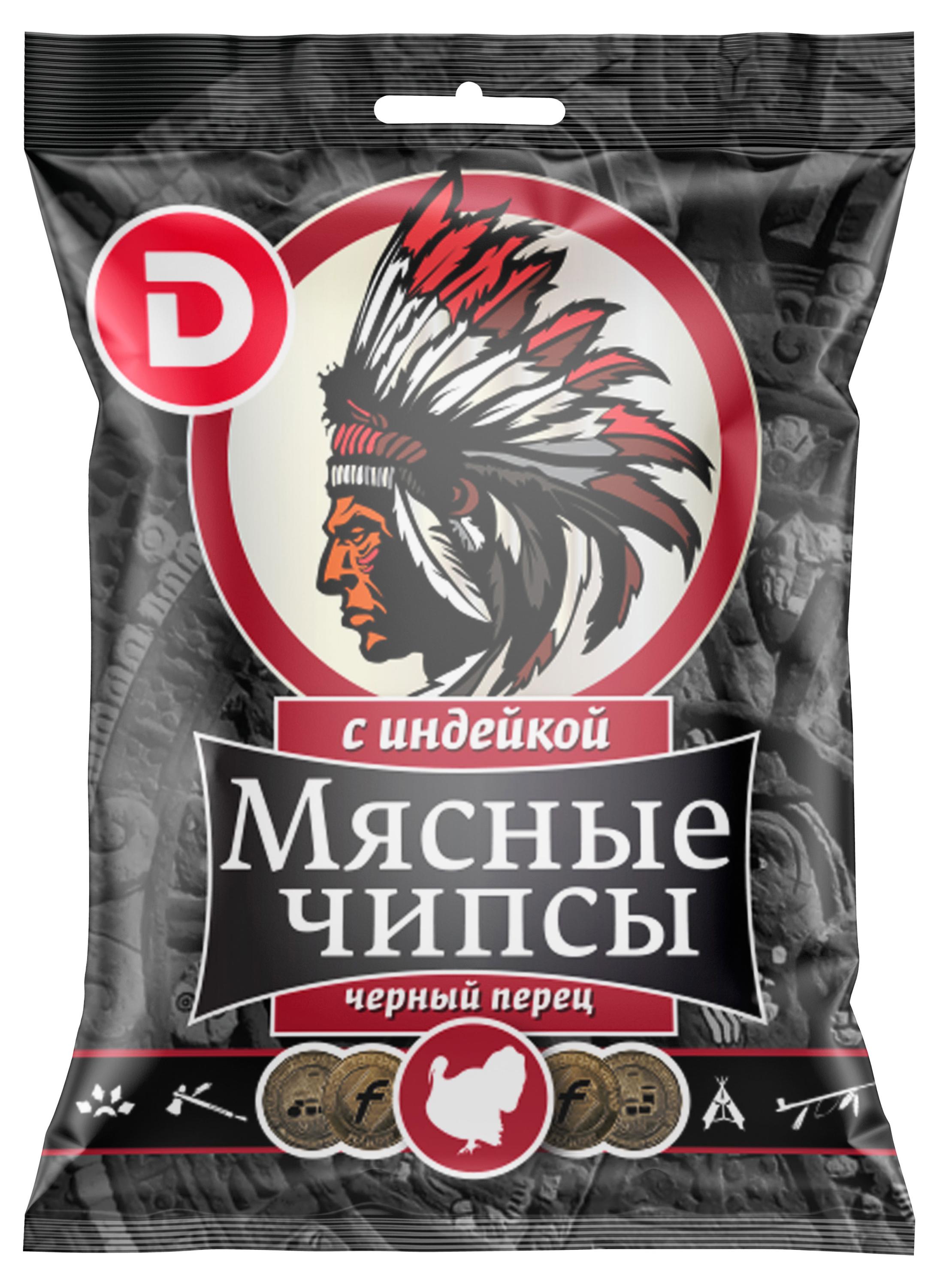 Изображение товара Чипсы сыровяленые «ДЫМОВ» из мяса птицы с индейкой, 25 г