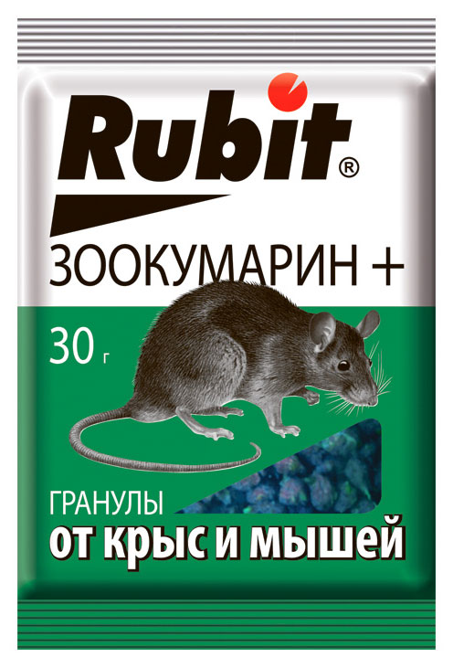

Гранулы от крыс и мышей Рубит Зоокумарин, 30 г
