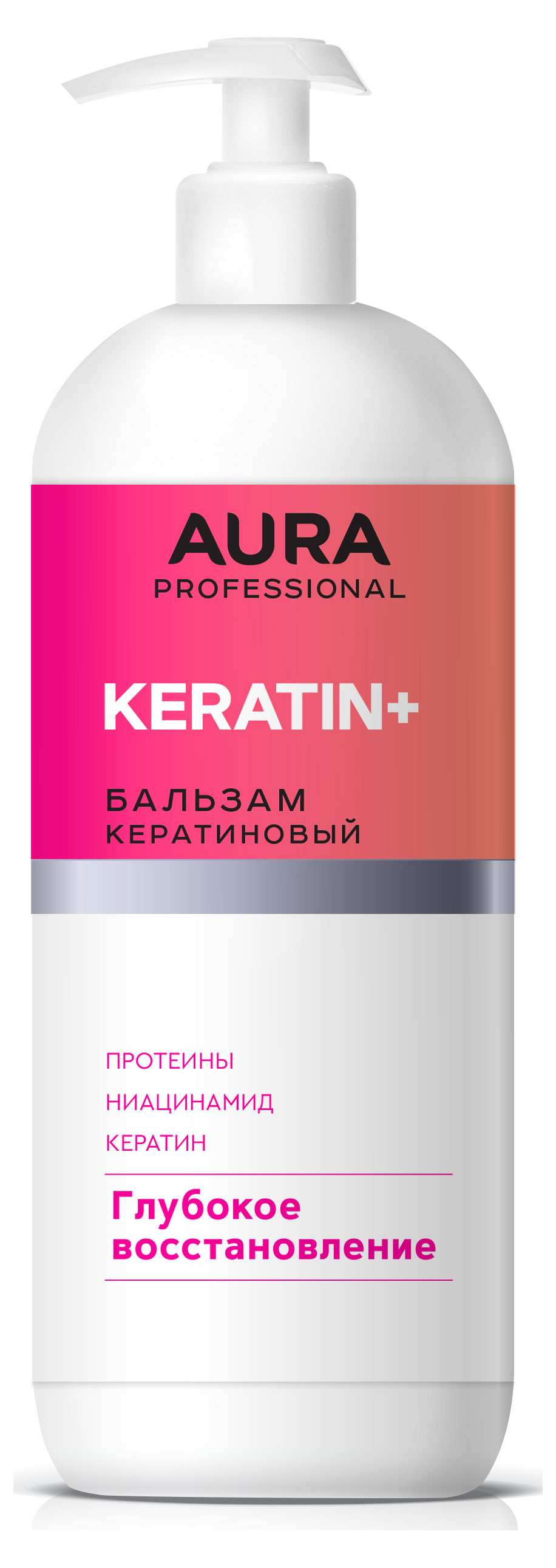

Бальзам для волос Aura Professional кератиновый восстанавливающий, 850 мл