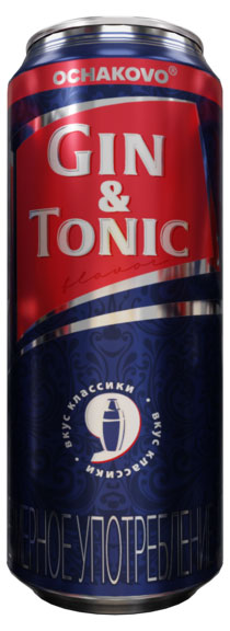 

Пивной напиток Очаково со вкусом Джин-Тоник 7%, 0,45 л