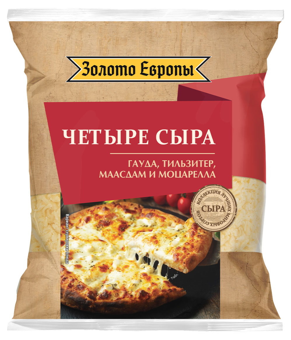 

Сыр тертый Золото Европы 4 сыра БЗМЖ, 150 г