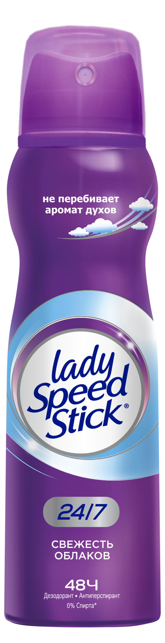 

Дезодорант-антиперспирант спрей женский Lady Speed Stick 24/7 Свежесть облаков,150 мл