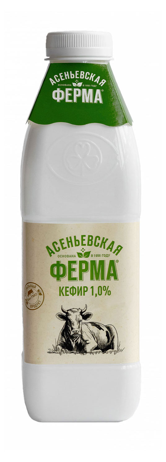 

Кефир Асеньевская ферма 1% БЗМЖ, 900 г