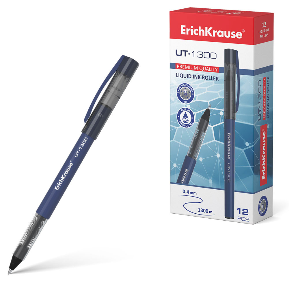 

Ручка-роллер ErichKrause UT-1300 синяя, 1 шт