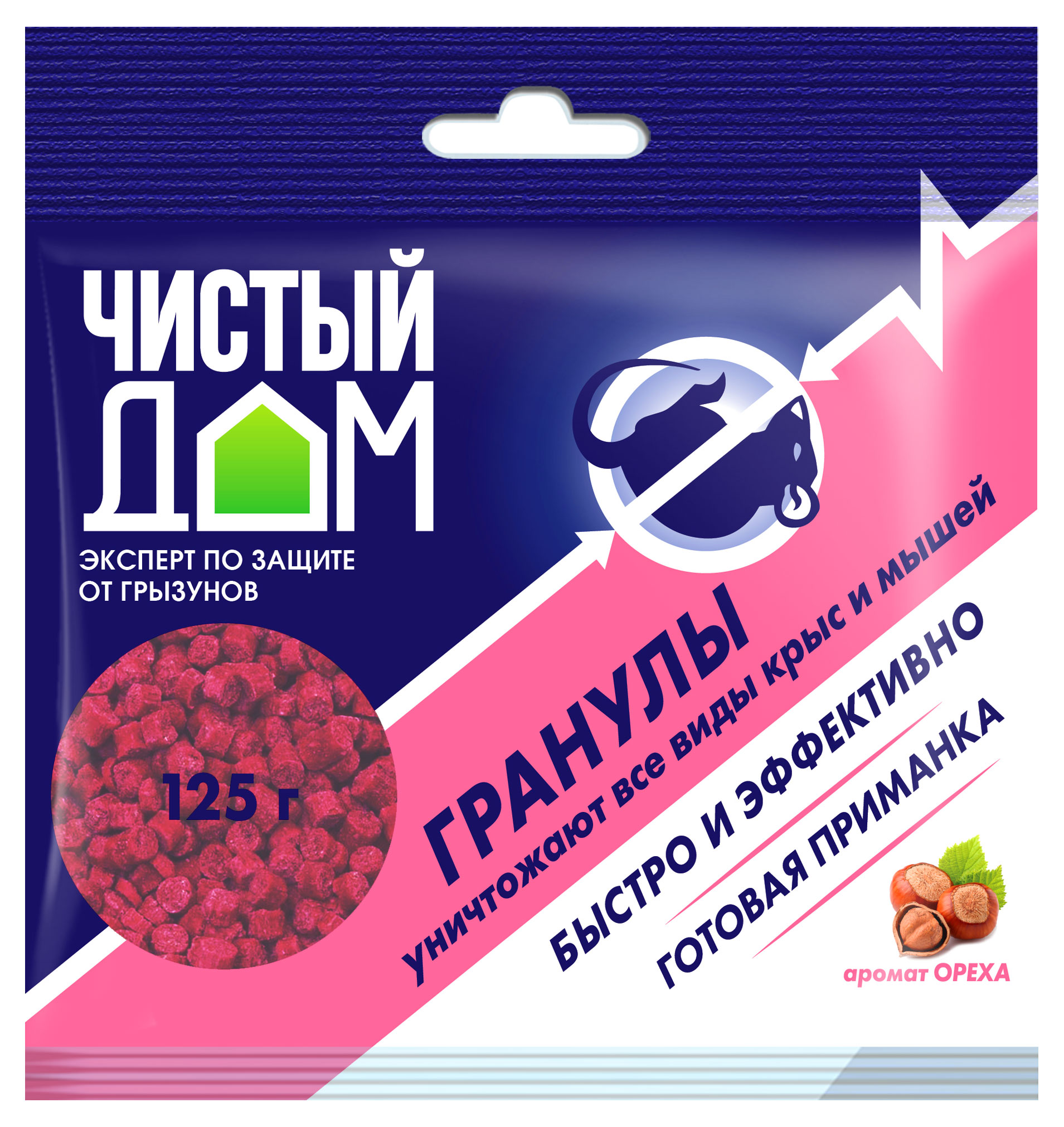 

Приманка от грызунов Чистый дом Орех, 125 г