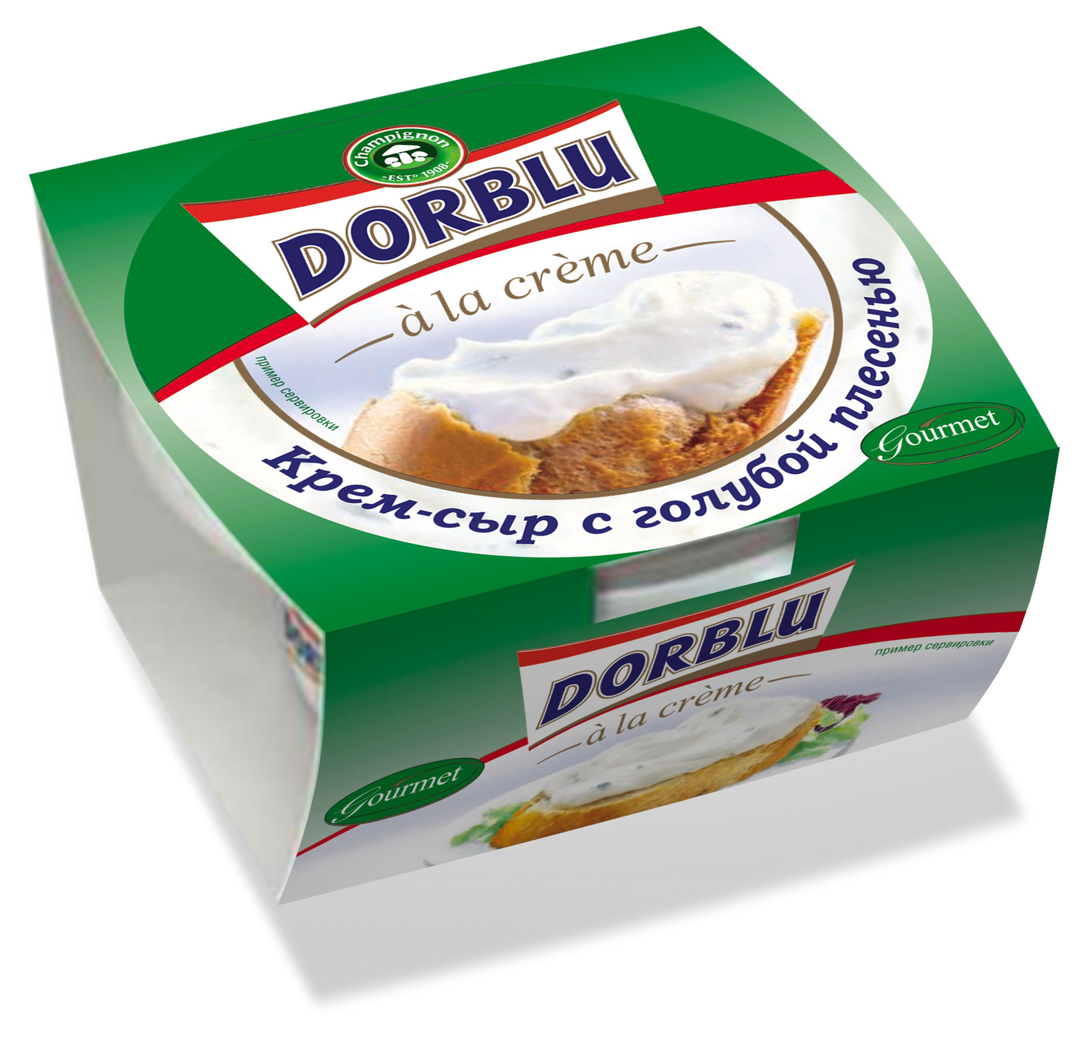 

Крем-сыр мягкий сливочный с благородной голубой плесенью Дор Блю Dorblu 65% БЗМЖ, 80 г