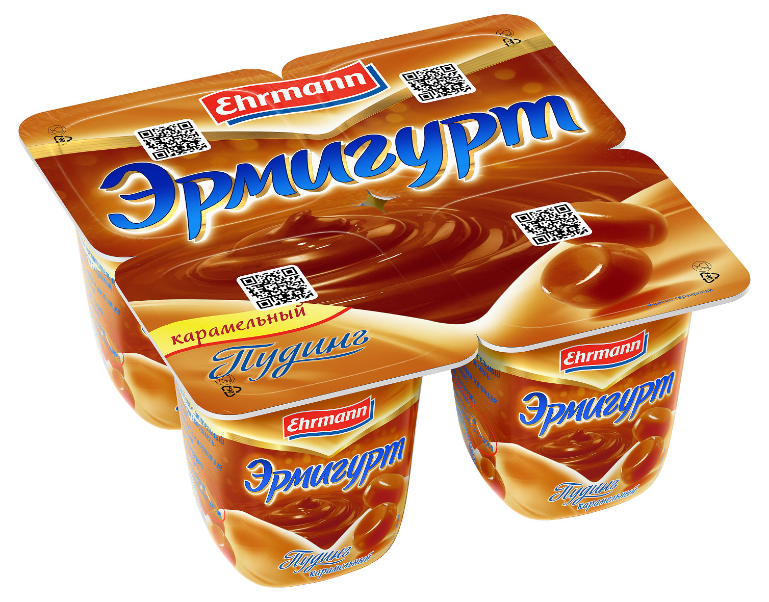 Изображение товара Пудинг Ehrmann «Эрмигурт» карамельный 3%, 100 г