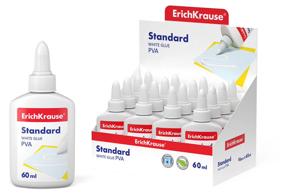 

Клей ПВА ErichKrause Standard, 60 мл
