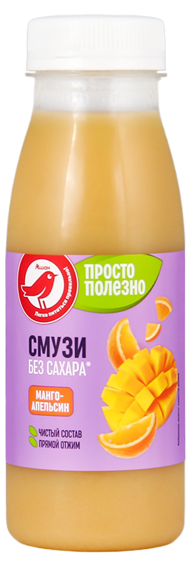 

Смузи АШАН Красная птица со вкусом манго апельсин, 250 мл