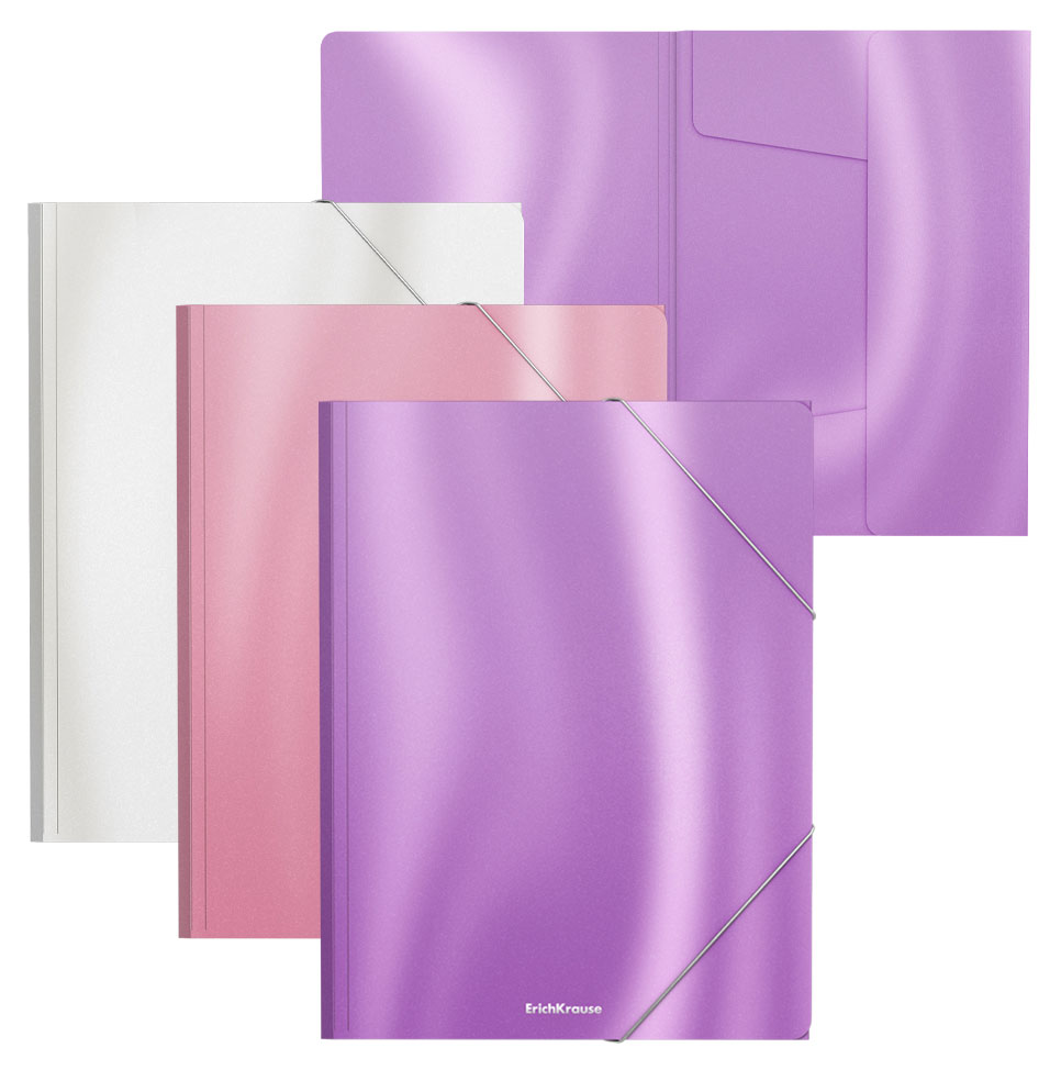 

Папка на резинках пластиковая ErichKrause Glossy Candy, A4
