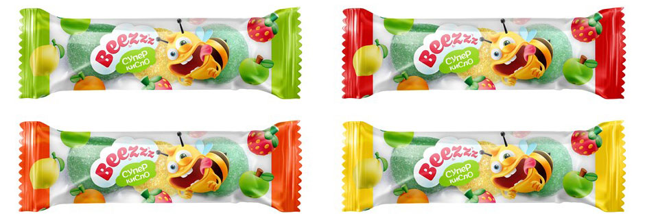 

Конфеты жевательные Beezzz в кислой обсыпке, вес