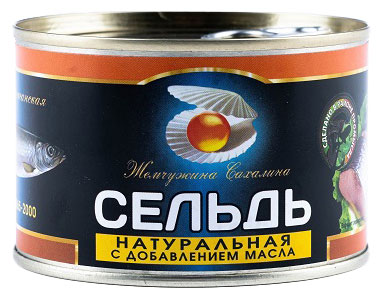 

Сельдь натуральная Жемчужина Сахалина с добавлением масла, 250 г