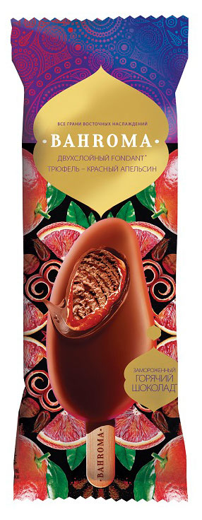 

Мороженое Bahroma Эскимо двухслойный Fondant Трюфель-Красный апельсин, 75г