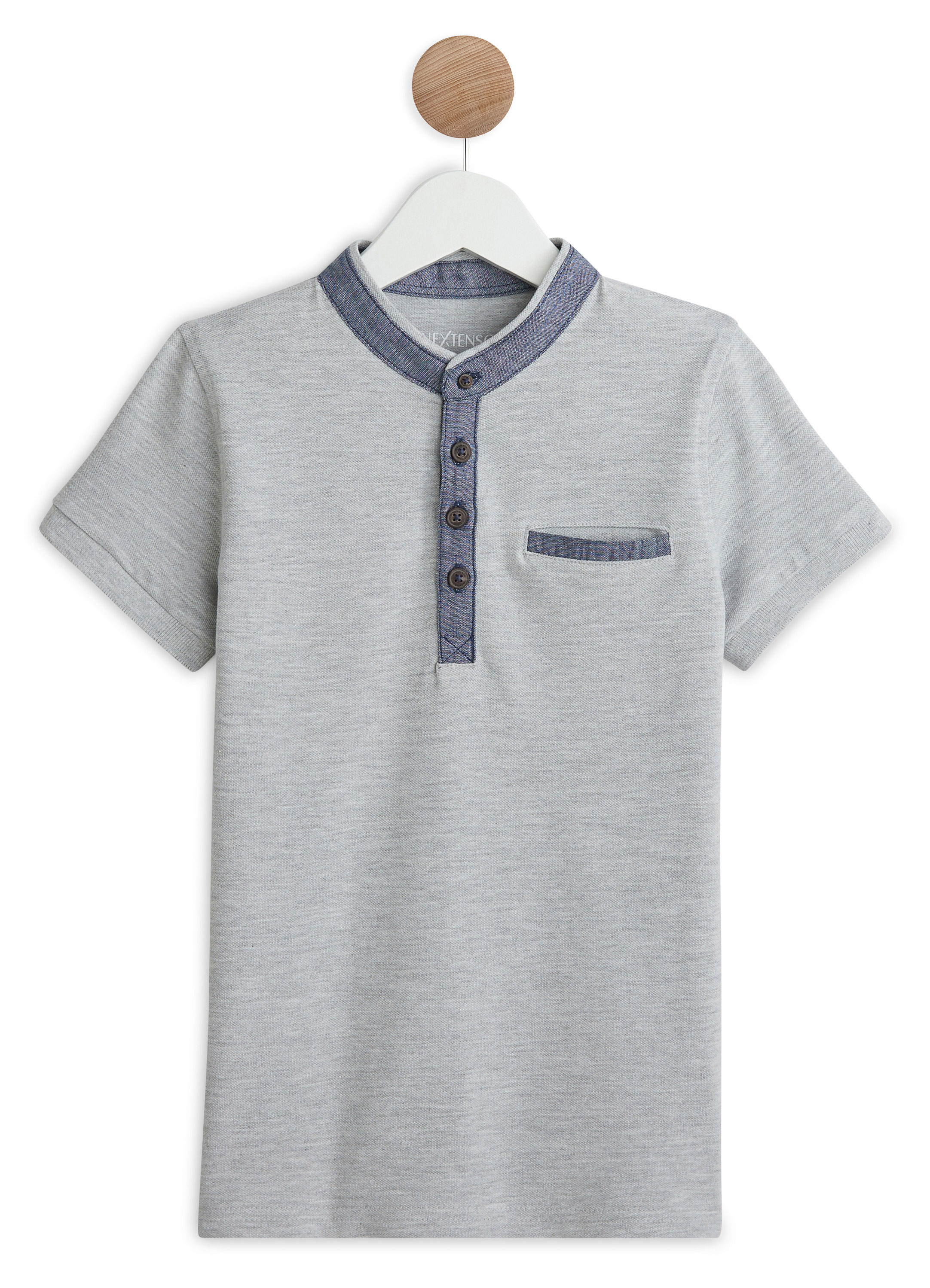 

Футболка поло для мальчика InExtenso с коротким рукавом серая