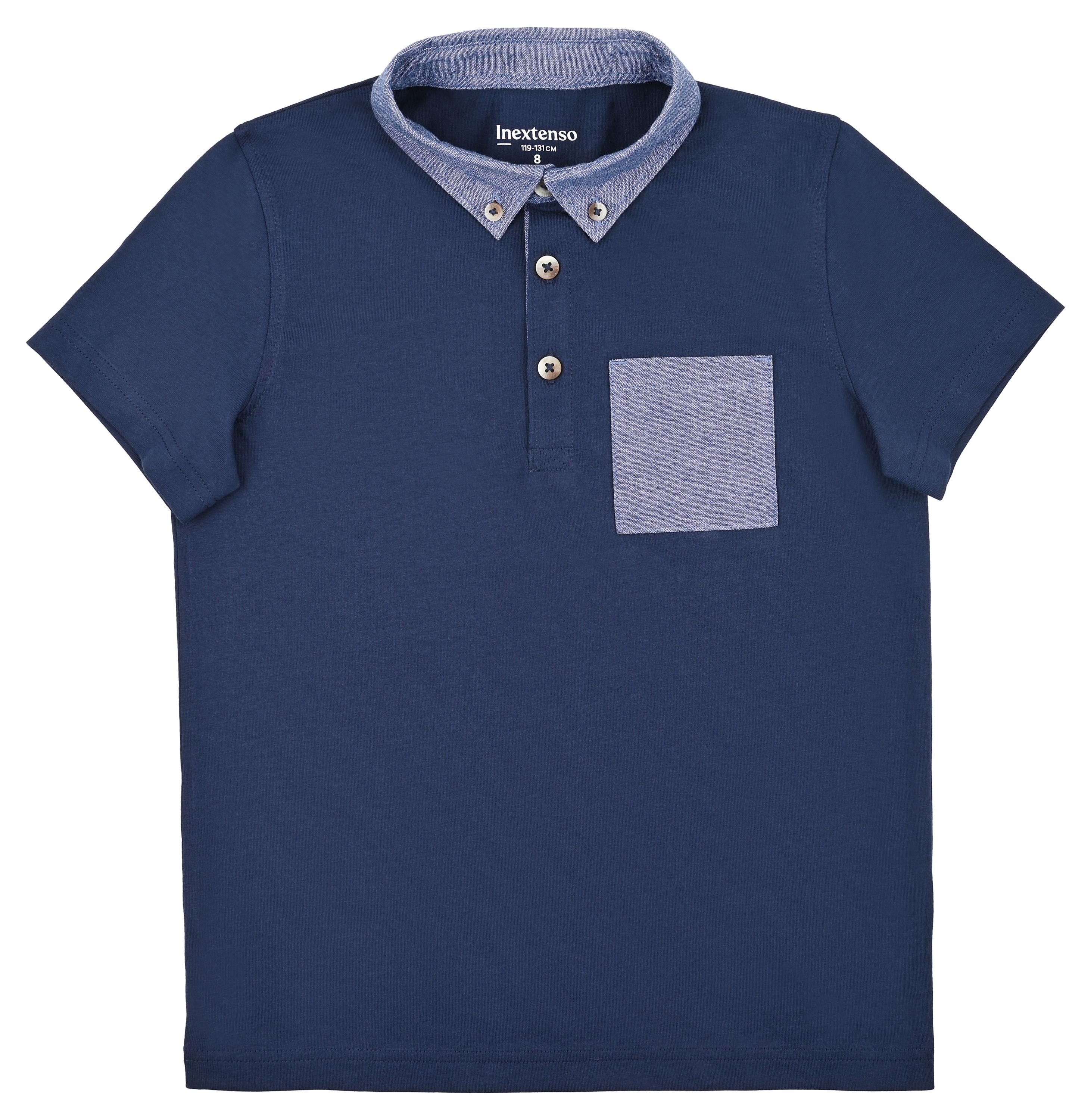 Изображение товара Футболка поло для мальчика InExtenso синяя короткий рукав