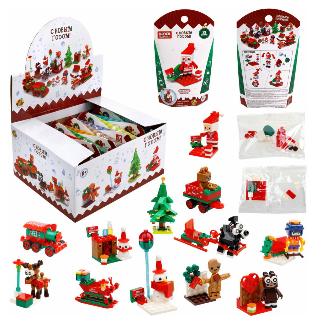 

Игрушка - конструктор развивающая 1TOY Blockformers Новый год, 1 шт