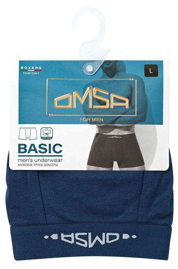

Боксеры мужские OMSA for MEN синие, р 48