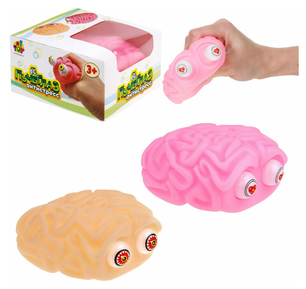 

Игрушка-антистресс 1TOY Мозг пучеглаз