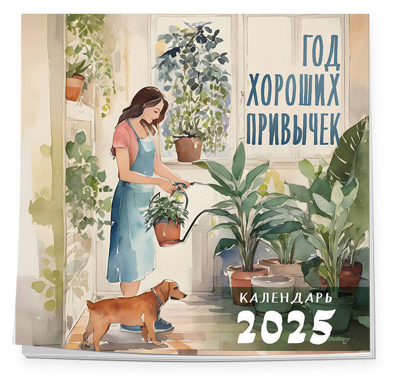 

Календарь настенный Эксмо Год хороших привычек на 2025 год, 300х300 мм