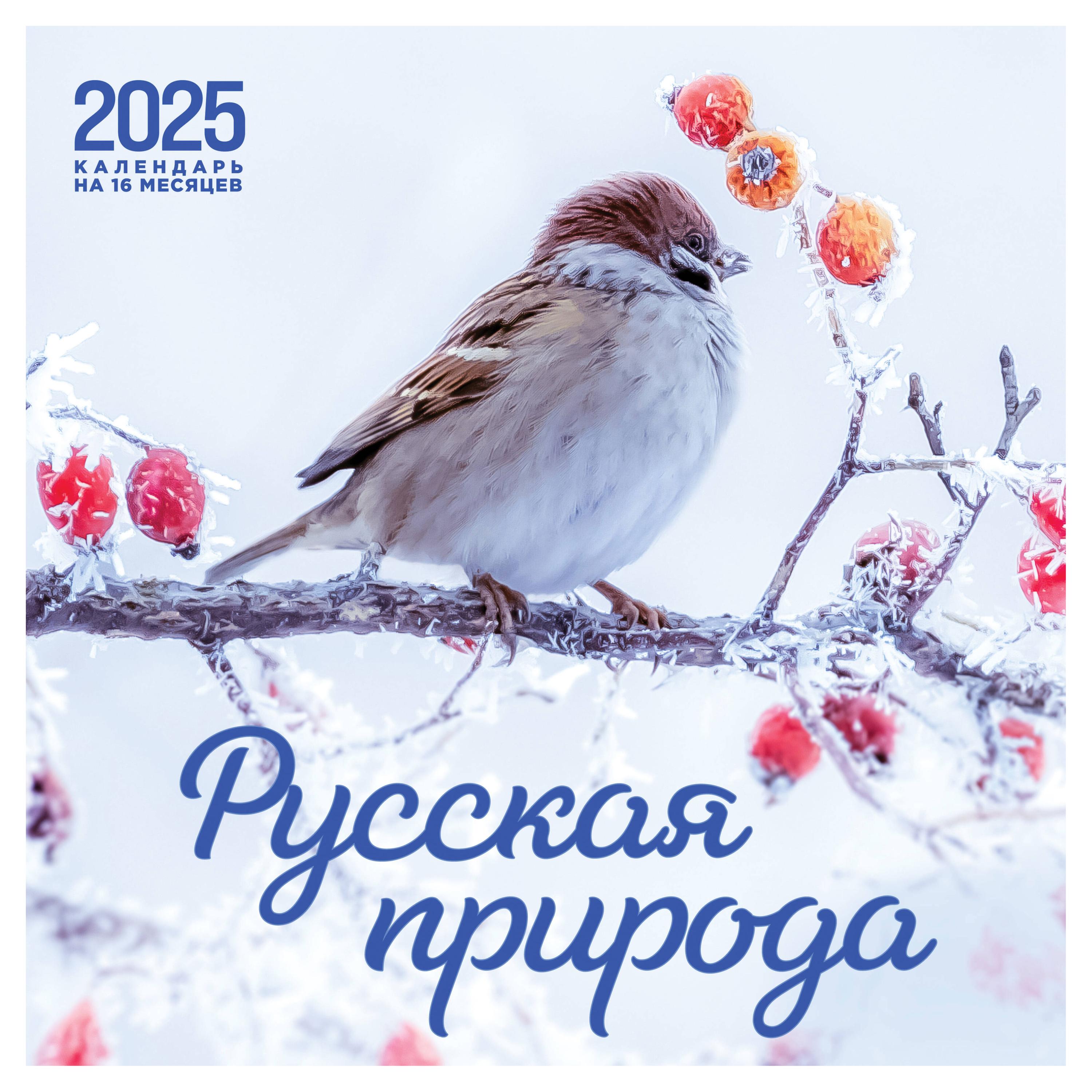 

Календарь настенный Эксмо Русская природа. на 16 месяцев на 2025 год, 300х300 мм