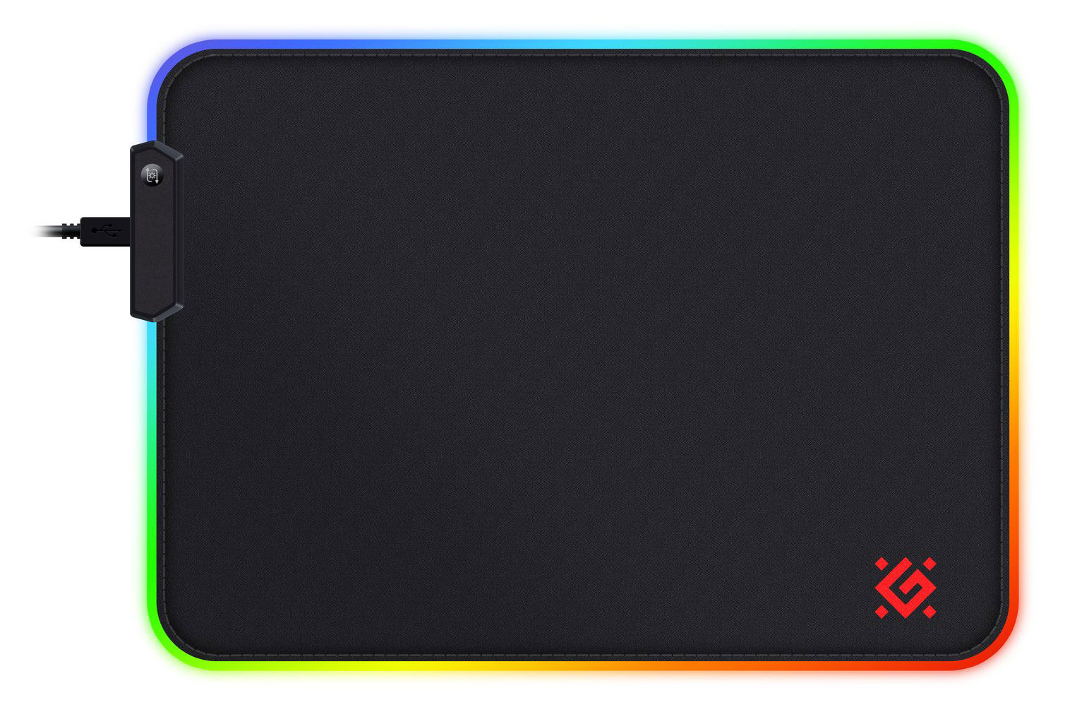 

Игровой коврик Defender Black L Light 350х300х4 мм, RGB