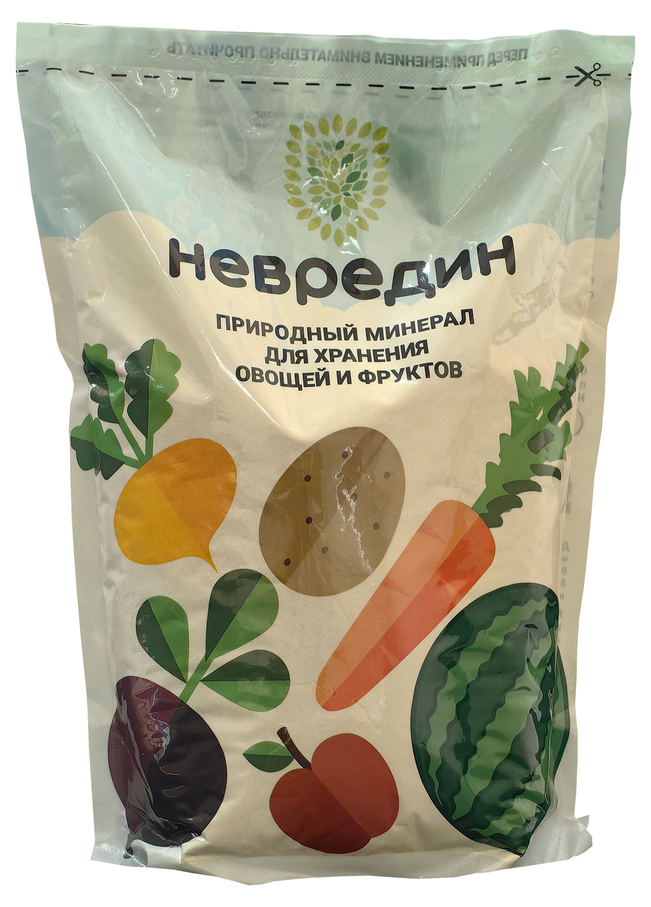 

Природный минерал для хранения овощей и фруктов Невредин, 3 л