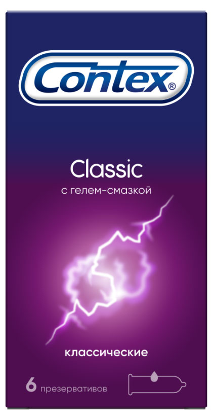 Изображение товара Презервативы Contex Сlassic №6 с гелем-смазкой, 6 шт
