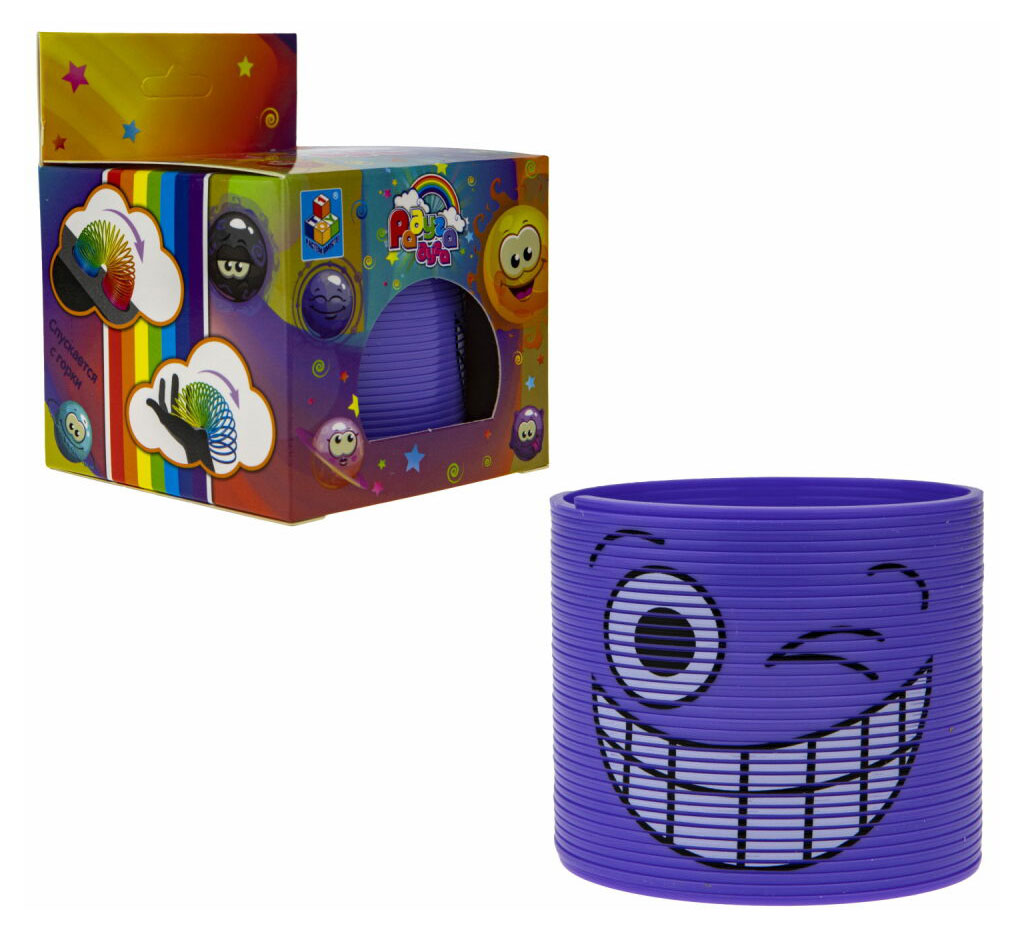 

Игрушка-пружинка 1TOY Радуга-Дуга Эмоции, 7,5х7,5 см
