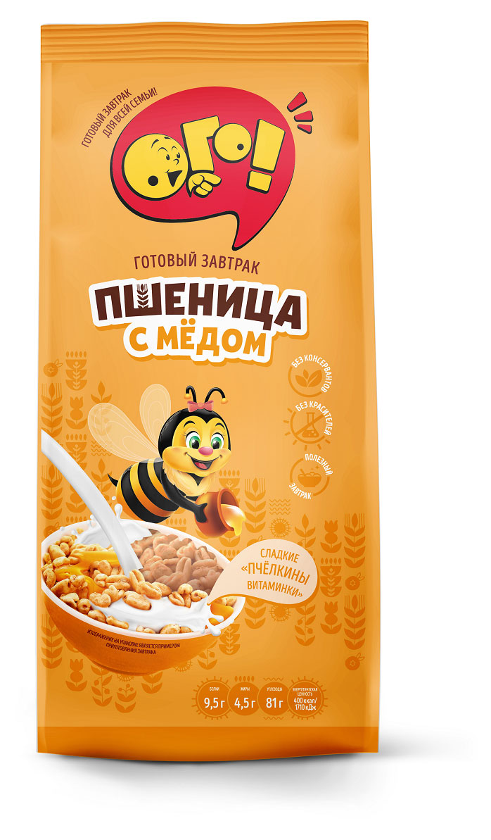 

Сухой завтрак ОГО! пшеница с медом, 150 г