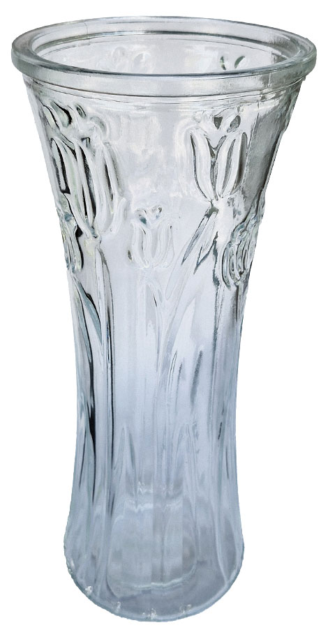 

Ваза стеклянная декоративная NinaGlass Алисия прозрачная, 30 см