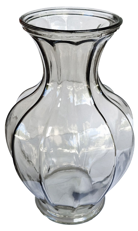 

Ваза стеклянная декоративная NinaGlass Кувшин серый, 29 см