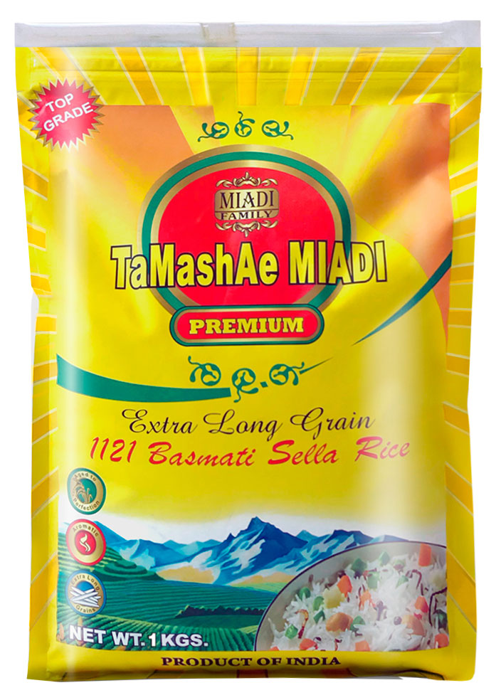 

Рис длиннозерный ТaMashae Miadi Басмати пропаренный, 1 кг