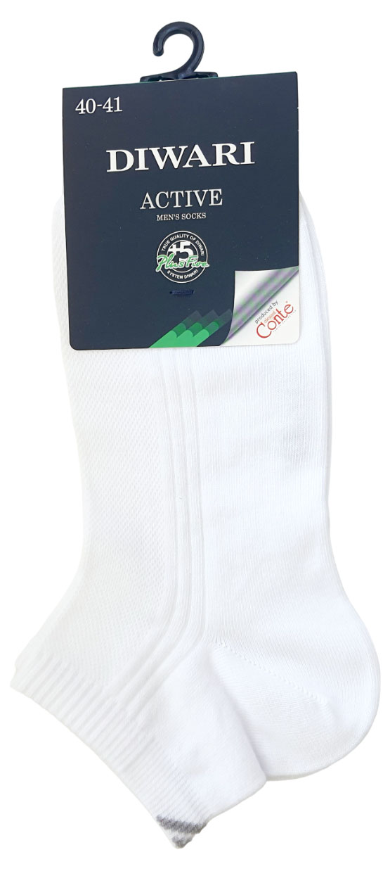 

Носки мужские DIWARI active короткие белые, р.25